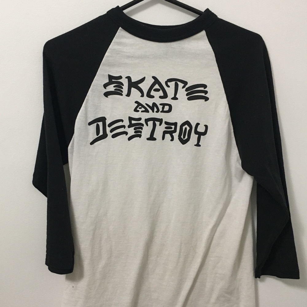 Thrasher Skate and Destroy Baseball Tee